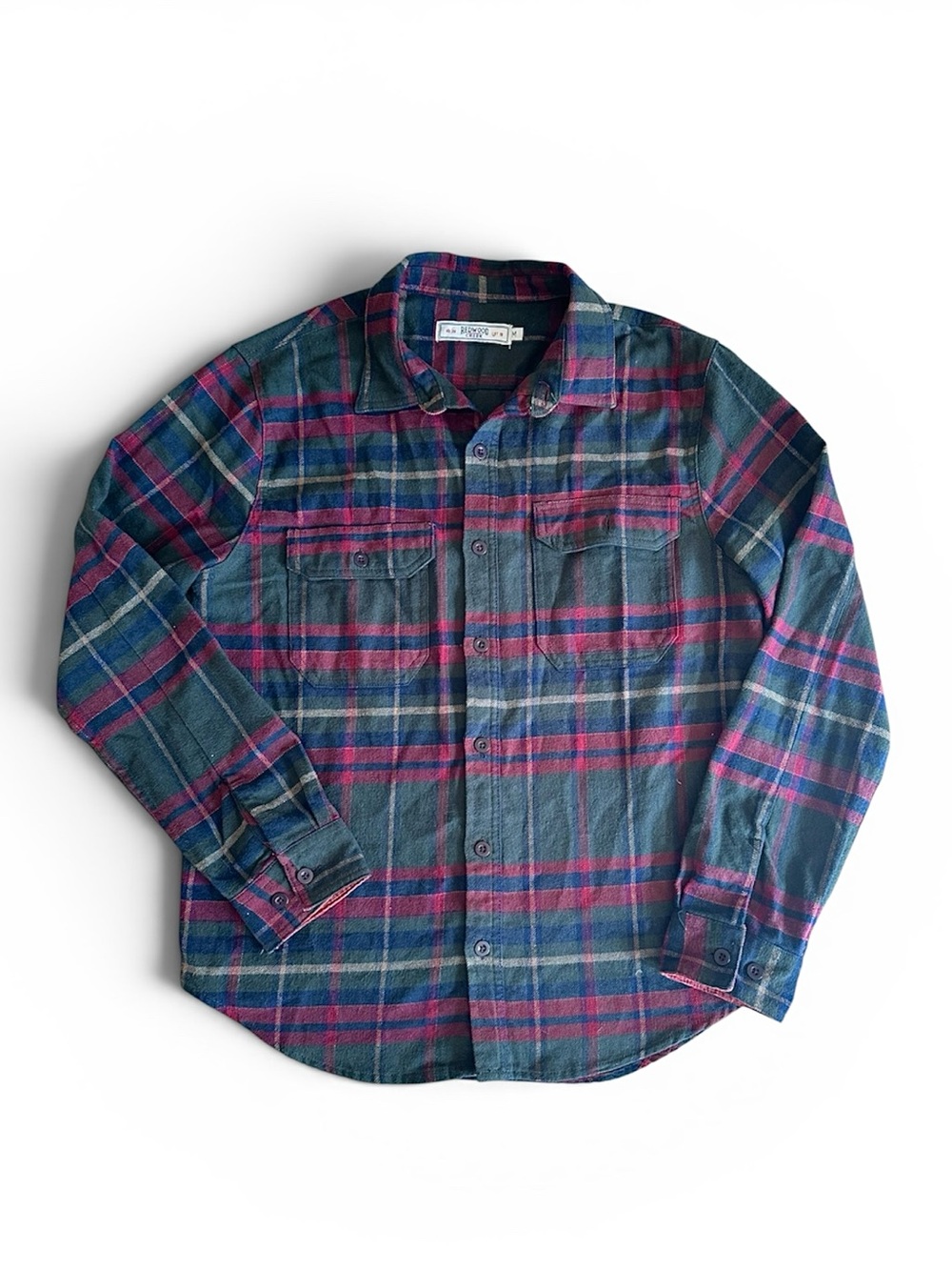 Men's Plaid Button-Up Flannel Shirt